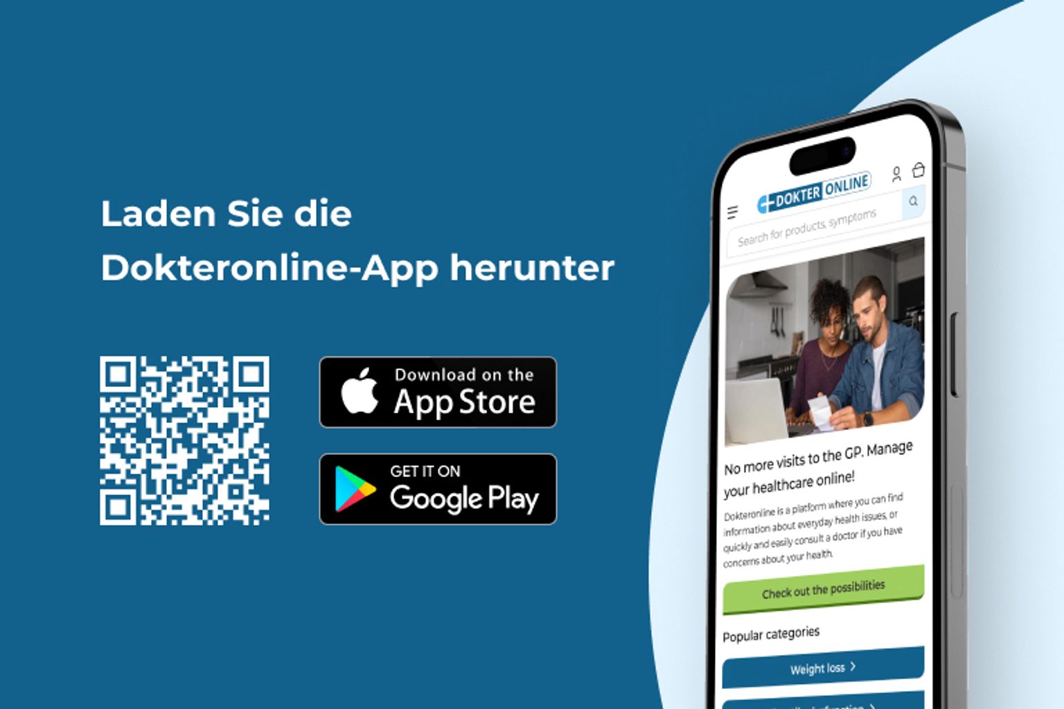 Regeln Sie Ihre Gesundheit ganz einfach über die Dokteronline-App